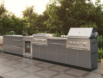 NewAge Outdoor Kitchens Aluminum 6-Piece Cabinet Set with Base, Grill Cabinet, Platinum Griddle and Countertop-74969-Garage Giant 