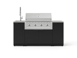 NewAge Outdoor Kitchens Outdoor Grill Island Stainless-Steel 5-Piece Cabinet Set with Sink, 1 Door, Grill Cabinet, Performance Grill and Stainless Steel Countertop 