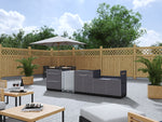 NewAge Outdoor Kitchens Aluminum 4-Piece Cabinet Set with 3-Drawer, Bar, Grill Cabinet and Fridge-66536-Garage Giant 