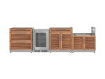 NewAge Outdoor Kitchens Stainless Steel 4-Piece Cabinet Set with 3-Drawer, Bar, Grill Cabinet and Fridge-67904-Garage Giant 