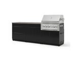 NewAge Outdoor Kitchens Aluminum 5-Piece Cabinet Set With 3 Drawer, Bar, Grill Cabinet, Platinum Grill and Countertop-73345-Garage Giant 
