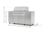 NewAge Outdoor Kitchens Outdoor Grill Island Stainless-Steel 6-Piece Cabinet Set with Casters and 1 Door, Grill Cabinet, Performance Grill, Countertops 