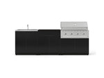 NewAge Outdoor Kitchens Aluminum 5-Piece Cabinet Set with Bar, Grill, Sink Cabinet, Performance Grill, and Countertop-73374-Garage Giant 