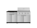 NewAge Outdoor Kitchens Stainless-Steel 4-Piece Cabinet Set with Bar, Grill Cabinet, Performance Grill, and Countertop-71696-Garage Giant 