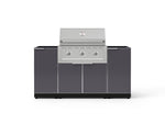 NewAge Outdoor Kitchens Outdoor Grill Island Aluminum 6-Piece Cabinet Set with 1 Door, Grill Cabinet, Performance Grill and Countertops - (Liquid Propane) 