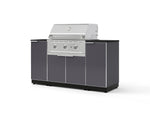 NewAge Outdoor Kitchens Outdoor Grill Island Aluminum 6-Piece Cabinet Set with 1 Door, Grill Cabinet, Performance Grill and Countertops - (Liquid Propane) | Garage Giant 
