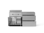NewAge Outdoor Kitchens Stainless-Steel 4-Piece Cabinet Set with 3 Drawer, Grill Cabinet, Platinum Griddle and Countertop-75168-Garage Giant 