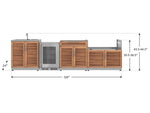NewAge Outdoor Kitchens Stainless Steel 4-Piece Cabinet Set with Sink, Bar, Grill Cabinet and Fridge-66384-Garage Giant 