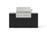 NewAge Outdoor Kitchens Outdoor Grill Island Stainless-Steel 6-Piece Cabinet Set with 1 Door, Grill Cabinet, Platinum Grill and Countertops 