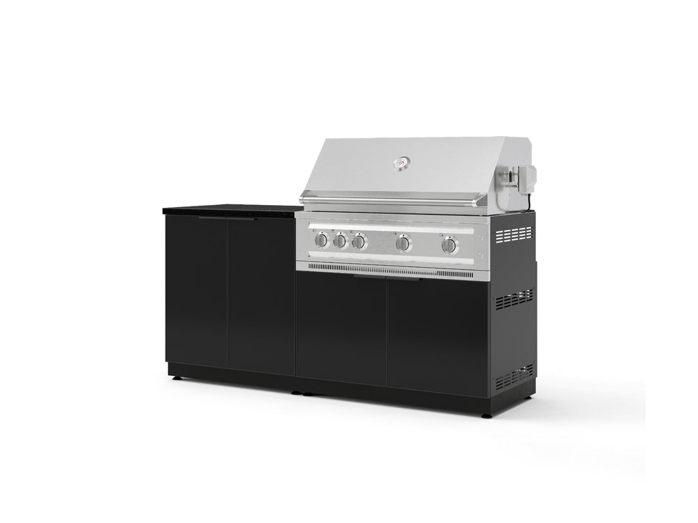 NewAge Outdoor Kitchens Aluminum 4-Piece Cabinet Set with Base, Grill Cabinet, Platinum Grill, and Countertop-73452-Garage Giant