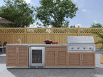 NewAge Outdoor Kitchens Stainless Steel 6-Piece Cabinet Set with Sink, Bar, Grill Cabinet, Performance Grill, Countertop and Fridge-66390-Garage Giant 