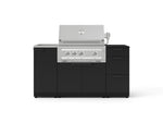 NewAge Outdoor Kitchens Outdoor Grill Island Stainless-Steel 5-Piece Cabinet Set with Sink, 3 Drawer, Grill Cabinet, Platinum Grill and Stainless Steel Countertop - (Liquid Propane) 