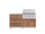 NewAge Outdoor Kitchens Stainless Steel 4-Piece Cabinet Set with 3 Drawer, Grill Cabinet, Performance Grill and Countertop-67295-Garage Giant 