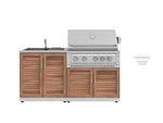 NewAge Outdoor Kitchens Stainless Steel 2-Piece Cabinet set with Sink and Grill Cabinet-67623-Garage Giant 