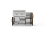 NewAge Outdoor Kitchens Classic Series 4-Piece Griddle Island · 304 Stainless Steel · Louvered Door · Platinum Griddle 