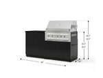 NewAge Outdoor Kitchens Aluminum 4-Piece Cabinet Set with Base, Grill Cabinet, Platinum Grill, and Countertop-73451-Garage Giant 