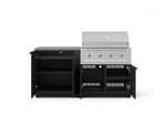 NewAge Outdoor Kitchens Stainless-Steel 4-Piece Cabinet Set with Base, Grill Cabinet, Performance Grill, and Countertop-73493-Garage Giant 