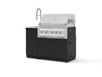 NewAge Outdoor Kitchens Outdoor Grill Island Stainless-Steel 3-Piece Cabinet Set with Sink, Grill Cabinet, and Platinum Grill | 76364 