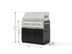 NewAge Outdoor Kitchens Aluminum 2-Piece Cabinet Set with Grill Cabinet and Platinum Grill-74793-Garage Giant 