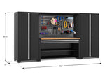 NewAge Garage Cabinets Pro Series 4-Piece Set with 78 in. Workstation, Lockers and Pegboard Accessories Kit-49577-Garage Giant 