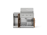 NewAge Outdoor Kitchens Outdoor Grill Island Stainless-Steel Louvered Doors 3-Piece Cabinet Set with Sink, Grill Cabinet and Performance Grill-73968-Garage Giant 