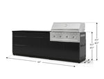 NewAge Outdoor Kitchens Aluminum 5-Piece Cabinet Set With 3 Drawer, Bar, Grill Cabinet, Performance Grill and Countertop-73302-Garage Giant 