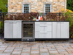 NewAge Outdoor Kitchens Stainless-Steel 5-Piece Cabinet Set with 2-Door, Bar, Grill and Corner Cabinets-65091-Garage Giant 