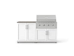 NewAge Outdoor Kitchens Stainless-Steel 4-Piece Cabinet Set with Base, Grill Cabinet, Performance Grill, and Countertop-73555-Garage Giant 