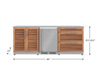 NewAge Outdoor Kitchens Stainless Steel 5-Piece Cabinet Set with 3-Drawer, 2-Door Cabinet, Countertops and Fridge-67586-Garage Giant 