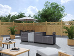 NewAge Outdoor Kitchens Aluminum 4-Piece Cabinet Set with 3-Drawer, Bar, Grill Cabinet and Fridge-66534-Garage Giant 