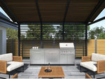 NewAge Outdoor Kitchens Stainless Steel 5-Piece Cabinet Set with Sink, 2-Door with Drawer, Grill Cabinet, Platinum Grill and Countertop-71155-Garage Giant 
