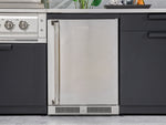 NewAge Outdoor Kitchens Stainless Steel 4-Piece Cabinet Set with Sink, Bar, Grill Cabinet and Stainless Steel Door Fridge-71440-Garage Giant 
