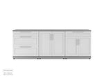NewAge Outdoor Kitchens Stainless Steel 3-Piece Cabinet Set with 2-Door, 2-Door Drawer and 3-Drawer Cabinet-67187-Garage Giant 