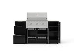 NewAge Outdoor Kitchens Outdoor Grill Island Aluminum 6-Piece Cabinet Set with 1 Door, 3 Drawer, Grill Cabinet, Performance Grill and Countertops - (Liquid Propane) 