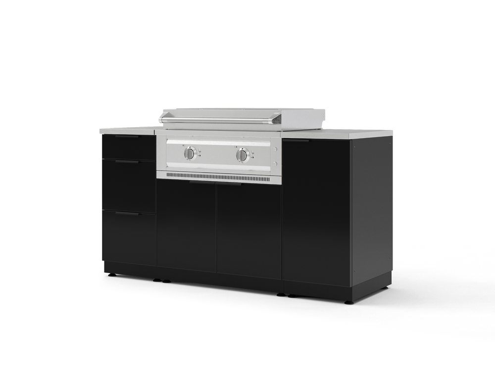 NewAge Outdoor Kitchens Classic Series 6-Piece Griddle Island · Aluminum · Tempered Glass Door · Platinum Griddle | 64638