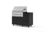 NewAge Outdoor Kitchens Outdoor Grill Island Stainless-Steel 3-Piece Cabinet Set with Casters and 3-Drawer, Grill Cabinet and Platinum Grill - (Liquid Propane) | Garage Giant 