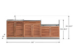 NewAge Outdoor Kitchens Stainless-Steel 3-Piece Cabinet Set with Sink, Bar and Grill Cabinet-67216-Garage Giant 