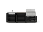 NewAge Outdoor Kitchens Aluminum 5-Piece Cabinet Set with Bar, Grill, Sink Cabinet, Performance Grill, and Countertop-73411-Garage Giant 