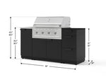 NewAge Outdoor Kitchens Outdoor Grill Island Stainless-Steel 5-Piece Cabinet Set with Sink, 3 Drawer, Grill Cabinet, Performance Grill and Stainless Steel Countertop - (Natural Gas) 