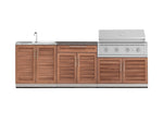 NewAge Outdoor Kitchens Stainless-Steel 5-Piece Cabinet Set with Sink, 2-Door with Drawer, Grill Cabinet, Performance Grill, and Countertop-71600-Garage Giant 