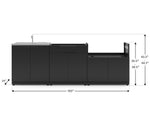 NewAge Outdoor Kitchens Stainless Steel 3-Piece Cabinet Set with Sink, Bar and Grill Cabinet-67462-Garage Giant 