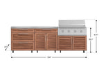 NewAge Outdoor Kitchens Stainless Steel 5-Piece Cabinet Set with Casters and 3 Drawer, Bar, Grill Cabinet, Performance Grill, Countertop-72665-Garage Giant 