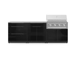 NewAge Outdoor Kitchens Aluminum 5-Piece Cabinet Set With 3 Drawer, Bar, Grill Cabinet, Performance Grill and Countertop-67437-Garage Giant 