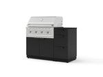 NewAge Outdoor Kitchens Outdoor Grill Island Stainless-Steel 4-Piece Cabinet Set with 3-Drawer, Grill Cabinet, Performance Grill and Dekton in Sirius Countertop - (Liquid Propane) | Garage Giant 