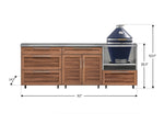 NewAge Outdoor Kitchens Stainless Steel 5-Piece Cabinet Set With Casters and 3 Drawer, Bar, Kamado, Kamado Cabinet, Countertop-72696-Garage Giant 