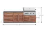NewAge Outdoor Kitchens Stainless-Steel 5-Piece Cabinet Set with with 3-Drawer, Bar, Grill Cabinet, Platinum Grill and Countertop-71224-Garage Giant 