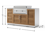 NewAge Outdoor Kitchens Classic Series 6-Piece Griddle Island · 304 Stainless Steel · Louvered Door · Platinum Griddle 