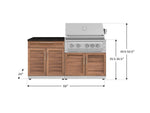 NewAge Outdoor Kitchens Stainless-Steel 4-Piece Cabinet Set with Bar, Grill Cabinet, Platinum Grill, and Countertop-71716-Garage Giant 
