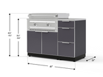 NewAge Outdoor Kitchens Classic Series 4-Piece Griddle Island · Aluminum · Tempered Glass Door · Platinum Griddle 