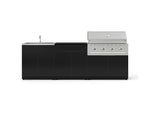 NewAge Outdoor Kitchens Aluminum 5-Piece Cabinet Set with Bar, Grill, Sink Cabinet, Performance Grill, and Countertop-73377-Garage Giant 